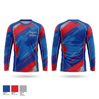 Long Sleeve Performance Shirt, Dugouts and Dingers, Baseball, Teamtime, Team time, sublimation, custom sports apparel, team uniforms, spirit wear, spiritwear, sports uniforms, custom shirts, team store, custom team store, fundraiser sports, apparel fundraiser