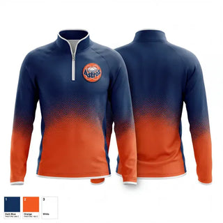 Quarter Zip Jacket, Gatesville Astros, Baseball, Teamtime, Team time, sublimation, custom sports apparel, team uniforms, spirit wear, spiritwear, sports uniforms, custom shirts, team store, custom team store, fundraiser sports, apparel fundraiser