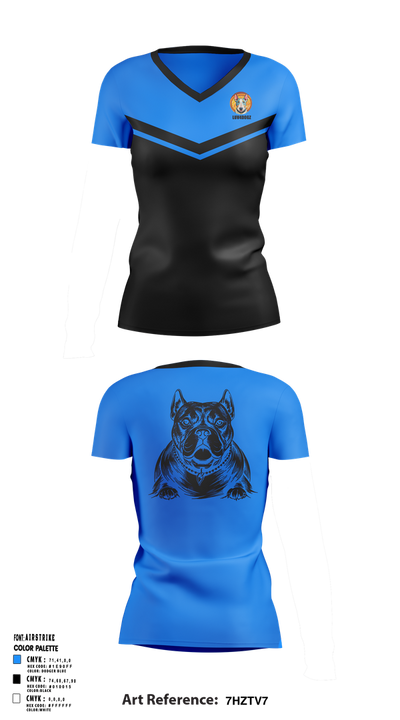 LUV4DOGZ Women's Short Sleeve V-neck Shirt - 1