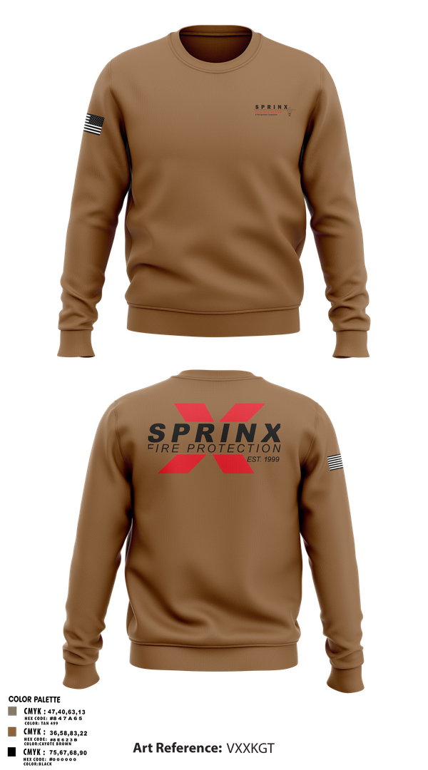 Crew Neck Sweatshirt, SPRINX FIRE PROTECTION, , Teamtime, Team time, sublimation, custom sports apparel, team uniforms, spirit wear, spiritwear, sports uniforms, custom shirts, team store, custom team store, fundraiser sports, apparel fundraiser