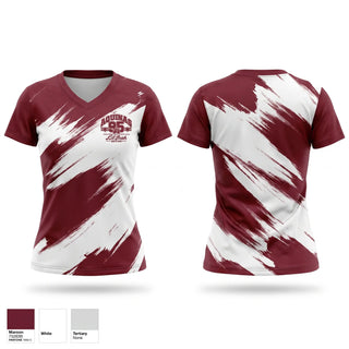 Womens Short Sleeve Vneck Shirt, Aquinas Li'l Irish Boxing, Spirit Store, Teamtime, Team time, sublimation, custom sports apparel, team uniforms, spirit wear, spiritwear, sports uniforms, custom shirts, team store, custom team store, fundraiser sports, apparel fundraiser