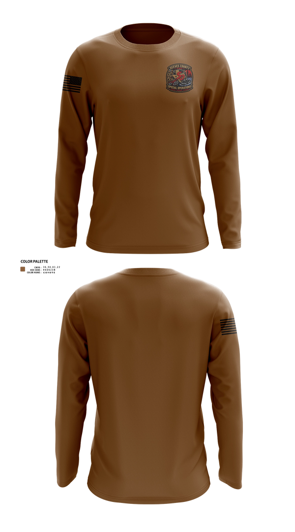 Long Sleeve Performance Shirt, Reeves County ESD 1, Fire Department, Teamtime, Team time, sublimation, custom sports apparel, team uniforms, spirit wear, spiritwear, sports uniforms, custom shirts, team store, custom team store, fundraiser sports, apparel fundraiser