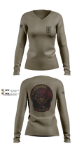 411Th CBRN 48851239 Women's Long Sleeve V-neck Shirt - 1