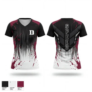 Womens Short Sleeve Vneck Shirt, Devine Speed, Track & Field, Teamtime, Team time, sublimation, custom sports apparel, team uniforms, spirit wear, spiritwear, sports uniforms, custom shirts, team store, custom team store, fundraiser sports, apparel fundraiser