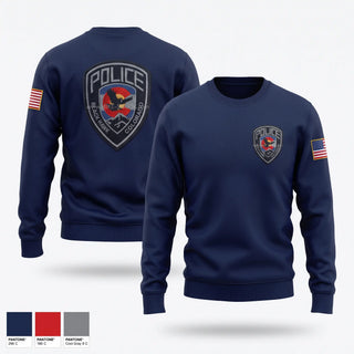 Crew Neck Sweatshirt, Black Hawk Police Department, Police, Teamtime, Team time, sublimation, custom sports apparel, team uniforms, spirit wear, spiritwear, sports uniforms, custom shirts, team store, custom team store, fundraiser sports, apparel fundraiser