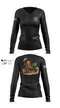 ONE2025 97128245 Women's Long Sleeve V-neck Shirt - 100