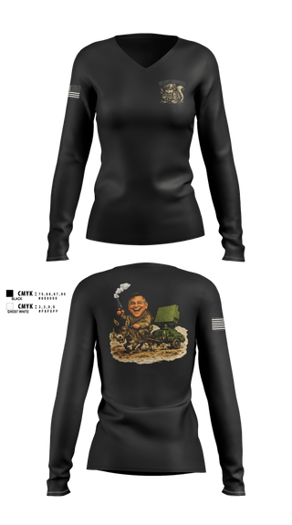Womens Long Sleeve Vneck Shirt, ONE2025, Army, Teamtime, Team time, sublimation, custom sports apparel, team uniforms, spirit wear, spiritwear, sports uniforms, custom shirts, team store, custom team store, fundraiser sports, apparel fundraiser