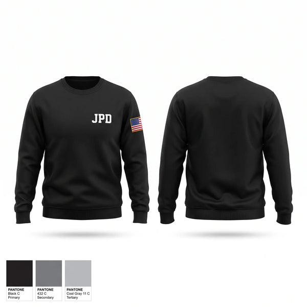 Crew Neck Sweatshirt, JPD, Police, Teamtime, Team time, sublimation, custom sports apparel, team uniforms, spirit wear, spiritwear, sports uniforms, custom shirts, team store, custom team store, fundraiser sports, apparel fundraiser