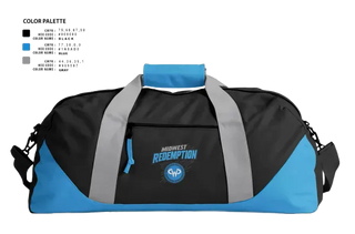 Duffle Bag, Midwest Redemption, Spirit Store, Teamtime, Team time, sublimation, custom sports apparel, team uniforms, spirit wear, spiritwear, sports uniforms, custom shirts, team store, custom team store, fundraiser sports, apparel fundraiser