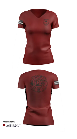Womens Short Sleeve Vneck Shirt, Awendaw Fire SRT, Fire Department, Teamtime, Team time, sublimation, custom sports apparel, team uniforms, spirit wear, spiritwear, sports uniforms, custom shirts, team store, custom team store, fundraiser sports, apparel fundraiser