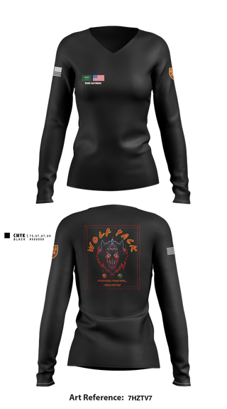 Womens Long Sleeve Vneck Shirt, B/4-60TH ADAR, Army, Teamtime, Team time, sublimation, custom sports apparel, team uniforms, spirit wear, spiritwear, sports uniforms, custom shirts, team store, custom team store, fundraiser sports, apparel fundraiser