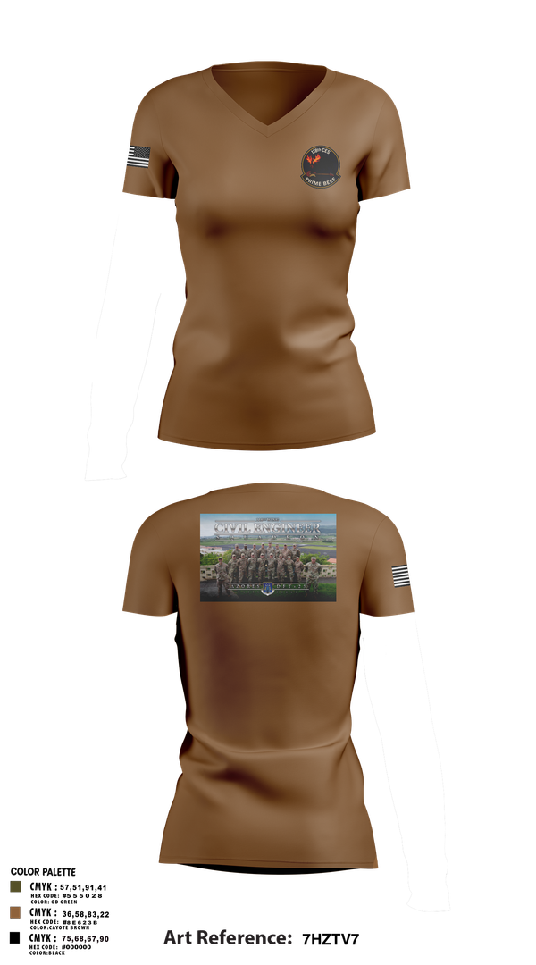 Womens Short Sleeve Vneck Shirt, 118th CES, Air Force, Teamtime, Team time, sublimation, custom sports apparel, team uniforms, spirit wear, spiritwear, sports uniforms, custom shirts, team store, custom team store, fundraiser sports, apparel fundraiser