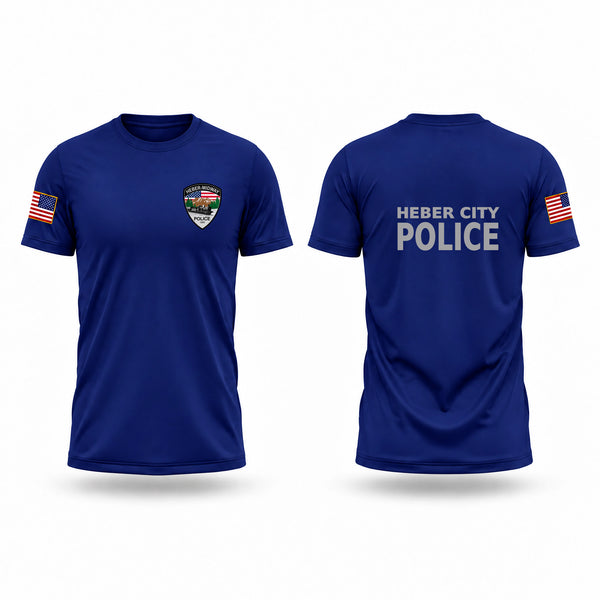 Short Sleeve Performance Shirt, Heber City Police Department, Police, Teamtime, Team time, sublimation, custom sports apparel, team uniforms, spirit wear, spiritwear, sports uniforms, custom shirts, team store, custom team store, fundraiser sports, apparel fundraiser