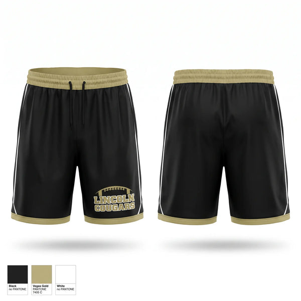 Athletic Shorts With Pockets, Lincoln Cougars, , Teamtime, Team time, sublimation, custom sports apparel, team uniforms, spirit wear, spiritwear, sports uniforms, custom shirts, team store, custom team store, fundraiser sports, apparel fundraiser