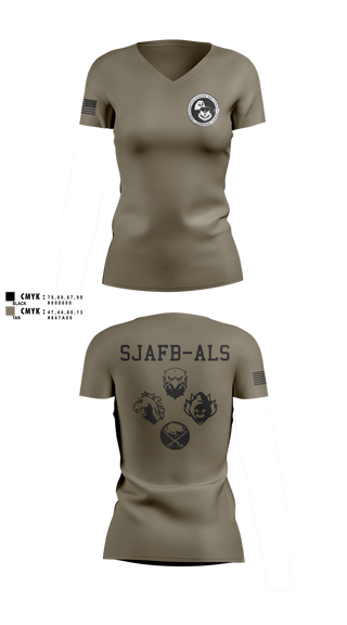 Womens Short Sleeve Vneck Shirt, SJAFB ALS, , Teamtime, Team time, sublimation, custom sports apparel, team uniforms, spirit wear, spiritwear, sports uniforms, custom shirts, team store, custom team store, fundraiser sports, apparel fundraiser