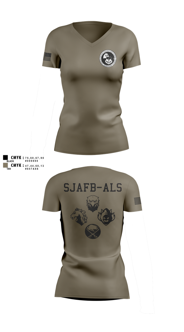 Womens Short Sleeve Vneck Shirt, SJAFB ALS, , Teamtime, Team time, sublimation, custom sports apparel, team uniforms, spirit wear, spiritwear, sports uniforms, custom shirts, team store, custom team store, fundraiser sports, apparel fundraiser