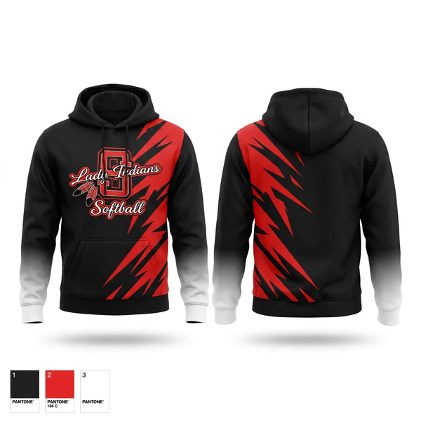 Hoodie, Sissonville Lady Indians, Softball, Teamtime, Team time, sublimation, custom sports apparel, team uniforms, spirit wear, spiritwear, sports uniforms, custom shirts, team store, custom team store, fundraiser sports, apparel fundraiser