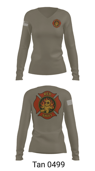 Womens Long Sleeve Vneck Shirt, City of Lake Geneva Fire Department, , Teamtime, Team time, sublimation, custom sports apparel, team uniforms, spirit wear, spiritwear, sports uniforms, custom shirts, team store, custom team store, fundraiser sports, apparel fundraiser