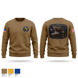 Crew Neck Sweatshirt, USS KINGSVILLE LCS 36, Navy, Teamtime, Team time, sublimation, custom sports apparel, team uniforms, spirit wear, spiritwear, sports uniforms, custom shirts, team store, custom team store, fundraiser sports, apparel fundraiser