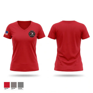Womens Short Sleeve Vneck Shirt, Tyronza Fire & Rescue, Fire Department, Teamtime, Team time, sublimation, custom sports apparel, team uniforms, spirit wear, spiritwear, sports uniforms, custom shirts, team store, custom team store, fundraiser sports, apparel fundraiser