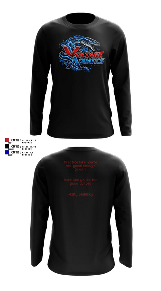 Long Sleeve Performance Shirt, Voltage Team Store, Swimming, Teamtime, Team time, sublimation, custom sports apparel, team uniforms, spirit wear, spiritwear, sports uniforms, custom shirts, team store, custom team store, fundraiser sports, apparel fundraiser
