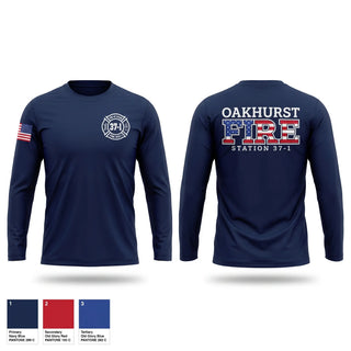Long Sleeve Performance Shirt, Oakhurst Fire Department, Fire Department, Teamtime, Team time, sublimation, custom sports apparel, team uniforms, spirit wear, spiritwear, sports uniforms, custom shirts, team store, custom team store, fundraiser sports, apparel fundraiser
