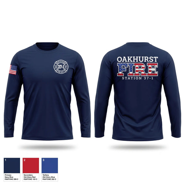 Long Sleeve Performance Shirt, Oakhurst Fire Department, Fire Department, Teamtime, Team time, sublimation, custom sports apparel, team uniforms, spirit wear, spiritwear, sports uniforms, custom shirts, team store, custom team store, fundraiser sports, apparel fundraiser