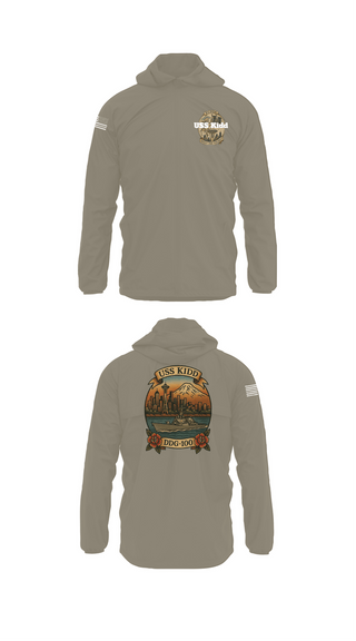 Windbreaker, USS Kidd, Navy, Teamtime, Team time, sublimation, custom sports apparel, team uniforms, spirit wear, spiritwear, sports uniforms, custom shirts, team store, custom team store, fundraiser sports, apparel fundraiser