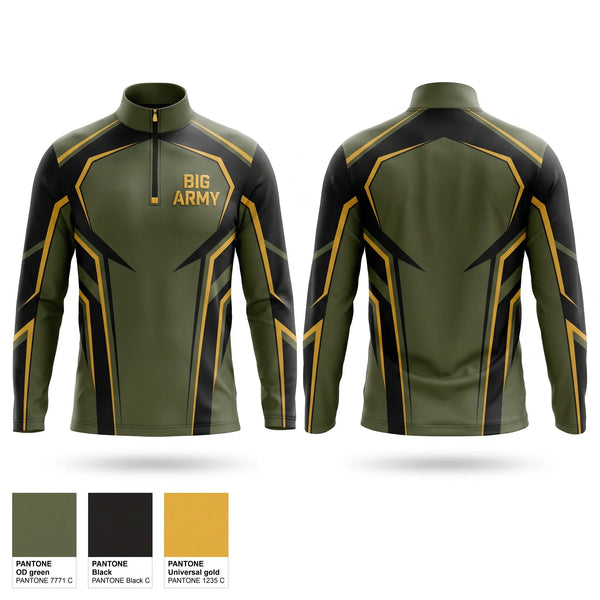 Quarter Zip Jacket, BIG ARMY, , Teamtime, Team time, sublimation, custom sports apparel, team uniforms, spirit wear, spiritwear, sports uniforms, custom shirts, team store, custom team store, fundraiser sports, apparel fundraiser