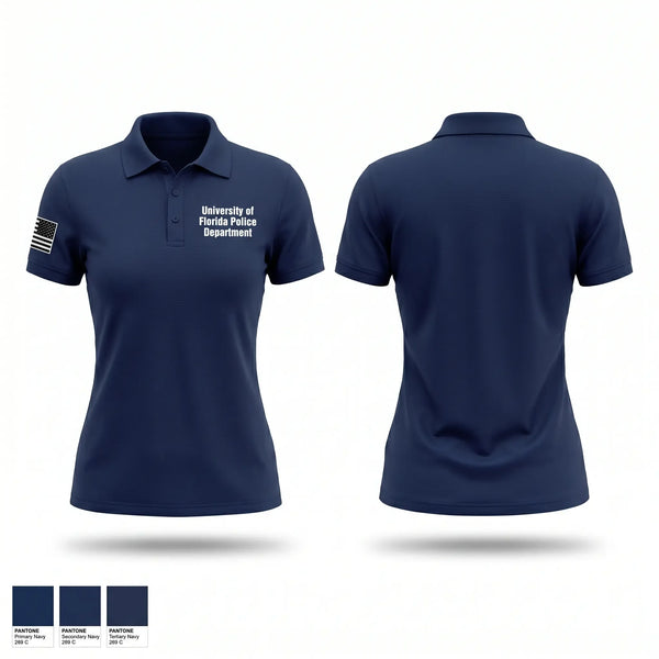Short Sleeve Performance Polo, University of Florida Police Department, Police, Teamtime, Team time, sublimation, custom sports apparel, team uniforms, spirit wear, spiritwear, sports uniforms, custom shirts, team store, custom team store, fundraiser sports, apparel fundraiser