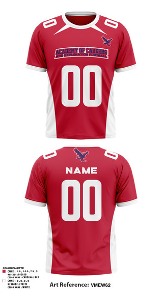 Old School Cotton Feel Shirt, Academy of Careers and Exploration Football, , Teamtime, Team time, sublimation, custom sports apparel, team uniforms, spirit wear, spiritwear, sports uniforms, custom shirts, team store, custom team store, fundraiser sports, apparel fundraiser
