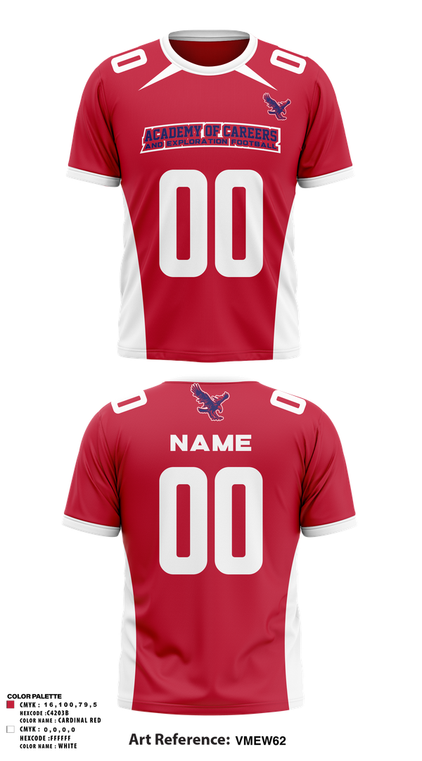 Old School Cotton Feel Shirt, Academy of Careers and Exploration Football, , Teamtime, Team time, sublimation, custom sports apparel, team uniforms, spirit wear, spiritwear, sports uniforms, custom shirts, team store, custom team store, fundraiser sports, apparel fundraiser