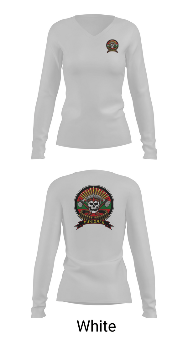 Womens Long Sleeve Vneck Shirt, 1st Battalion 4th Infantry Regiment, Army, Teamtime, Team time, sublimation, custom sports apparel, team uniforms, spirit wear, spiritwear, sports uniforms, custom shirts, team store, custom team store, fundraiser sports, apparel fundraiser