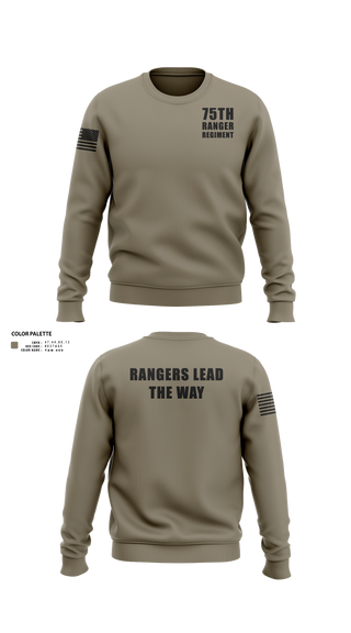 Crew Neck Sweatshirt, 75th ranger regiment, Army, Teamtime, Team time, sublimation, custom sports apparel, team uniforms, spirit wear, spiritwear, sports uniforms, custom shirts, team store, custom team store, fundraiser sports, apparel fundraiser