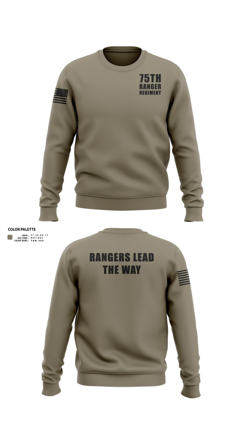 Crew Neck Sweatshirt, 75th ranger regiment, Army, Teamtime, Team time, sublimation, custom sports apparel, team uniforms, spirit wear, spiritwear, sports uniforms, custom shirts, team store, custom team store, fundraiser sports, apparel fundraiser