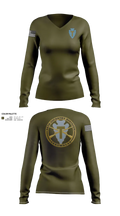 36th Infantry Division A Co 1-141 23724851 Women's Long Sleeve V-neck Shirt - 21