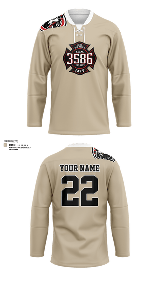 Hockey Jersey, Local 3586 West Des Moines, Fire Department, Teamtime, Team time, sublimation, custom sports apparel, team uniforms, spirit wear, spiritwear, sports uniforms, custom shirts, team store, custom team store, fundraiser sports, apparel fundraiser