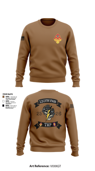 Crew Neck Sweatshirt, 130th FAB Target Acquisition Platoon, , Teamtime, Team time, sublimation, custom sports apparel, team uniforms, spirit wear, spiritwear, sports uniforms, custom shirts, team store, custom team store, fundraiser sports, apparel fundraiser