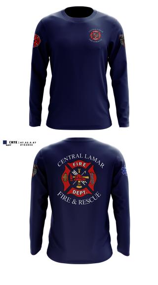 Long Sleeve Performance Shirt, Central Lamar Fire & Rescue, Fire Department, Teamtime, Team time, sublimation, custom sports apparel, team uniforms, spirit wear, spiritwear, sports uniforms, custom shirts, team store, custom team store, fundraiser sports, apparel fundraiser