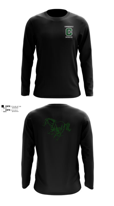 Coopersville Broncos 1775394 Long Sleeve Performance Shirt 2