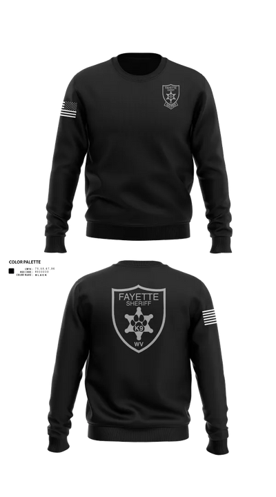 Fayette County Sheriff WV 38752837 Crew Neck Sweatshirt - 22