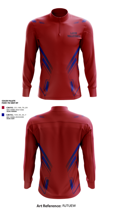 Lakes Volleyball 18703267 Quarter Zip Jacket - 1