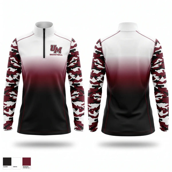 Quarter Zip Jacket, University of Mobile, Men's Basketball, Teamtime, Team time, sublimation, custom sports apparel, team uniforms, spirit wear, spiritwear, sports uniforms, custom shirts, team store, custom team store, fundraiser sports, apparel fundraiser