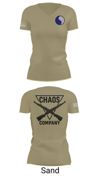 Womens Short Sleeve Vneck Shirt, C-Co 1/116 29th IN BDE, , Teamtime, Team time, sublimation, custom sports apparel, team uniforms, spirit wear, spiritwear, sports uniforms, custom shirts, team store, custom team store, fundraiser sports, apparel fundraiser