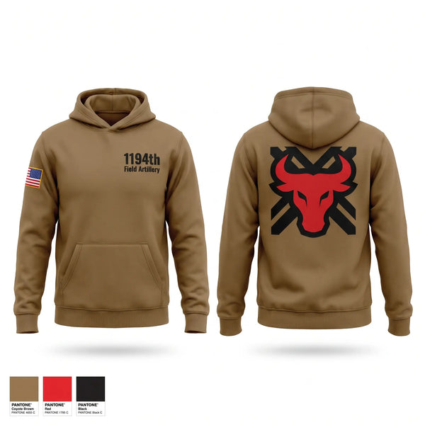 Hoodie, 1-194th Field Artillery, Army, Teamtime, Team time, sublimation, custom sports apparel, team uniforms, spirit wear, spiritwear, sports uniforms, custom shirts, team store, custom team store, fundraiser sports, apparel fundraiser