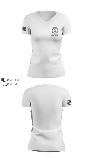 Womens Short Sleeve Vneck Shirt, 5th PCT Crime Section, , Teamtime, Team time, sublimation, custom sports apparel, team uniforms, spirit wear, spiritwear, sports uniforms, custom shirts, team store, custom team store, fundraiser sports, apparel fundraiser