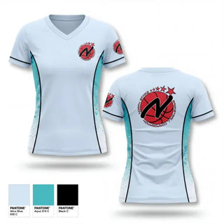 Womens Short Sleeve Vneck Shirt, North Starz, Men's Basketball, Teamtime, Team time, sublimation, custom sports apparel, team uniforms, spirit wear, spiritwear, sports uniforms, custom shirts, team store, custom team store, fundraiser sports, apparel fundraiser