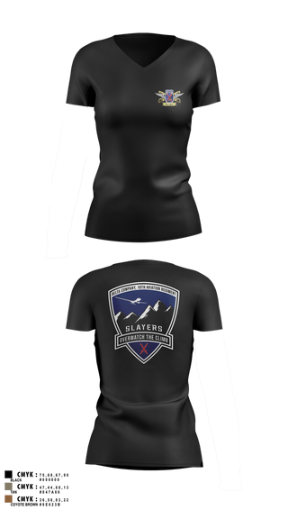 Womens Short Sleeve Vneck Shirt, 2-10 AHB Knighthawks, Army, Teamtime, Team time, sublimation, custom sports apparel, team uniforms, spirit wear, spiritwear, sports uniforms, custom shirts, team store, custom team store, fundraiser sports, apparel fundraiser
