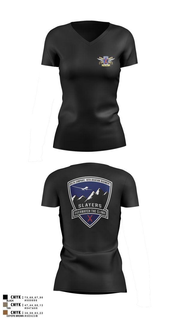 Womens Short Sleeve Vneck Shirt, 2-10 AHB Knighthawks, Army, Teamtime, Team time, sublimation, custom sports apparel, team uniforms, spirit wear, spiritwear, sports uniforms, custom shirts, team store, custom team store, fundraiser sports, apparel fundraiser