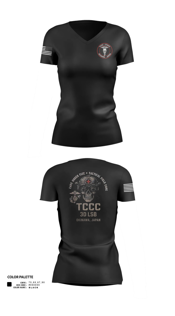 Womens Short Sleeve Vneck Shirt, 3d LSB, Navy, Teamtime, Team time, sublimation, custom sports apparel, team uniforms, spirit wear, spiritwear, sports uniforms, custom shirts, team store, custom team store, fundraiser sports, apparel fundraiser